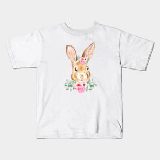 Floral bunny Kids T-Shirt